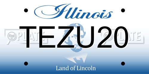TEZU20 Illinois License Plate