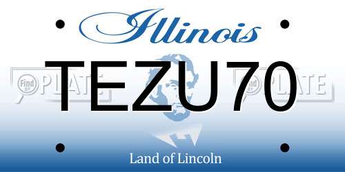 TEZU70 Illinois License Plate