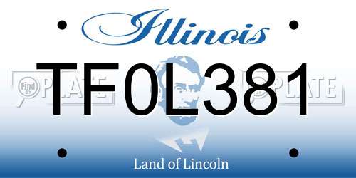 TF0L381 Illinois License Plate