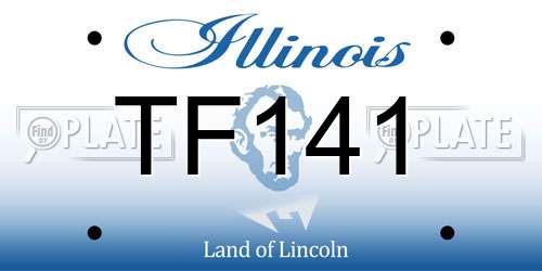 TF141 Illinois License Plate