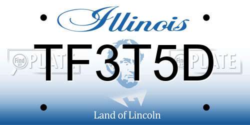 TF3T5D Illinois License Plate
