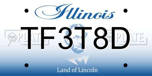 TF3T8D Illinois License Plate