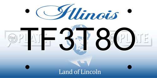 TF3T8O Illinois License Plate