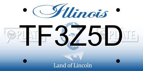 TF3Z5D Illinois License Plate
