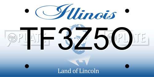 TF3Z5O Illinois License Plate