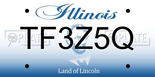 TF3Z5Q Illinois License Plate