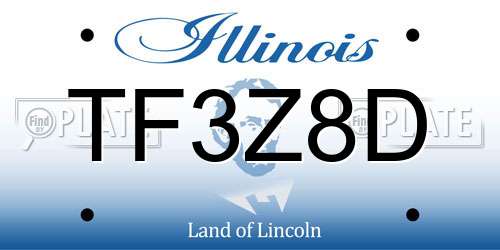 TF3Z8D Illinois License Plate
