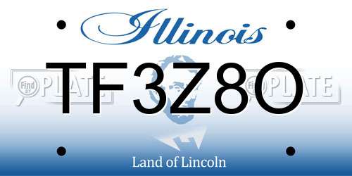 TF3Z8O Illinois License Plate