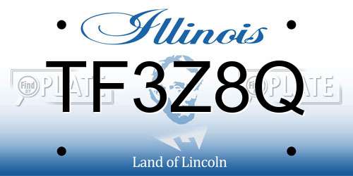 TF3Z8Q Illinois License Plate