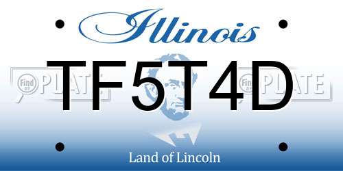 TF5T4D Illinois License Plate