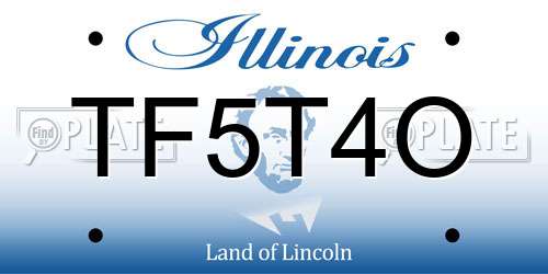 TF5T4O Illinois License Plate