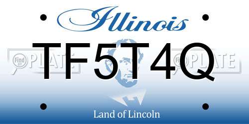 TF5T4Q Illinois License Plate