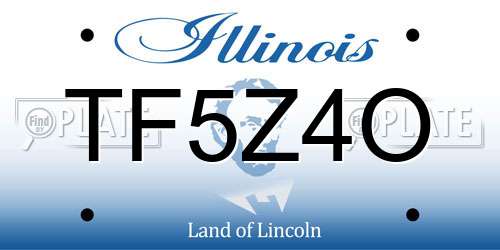 TF5Z4O Illinois License Plate