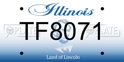 TF8071 Illinois License Plate