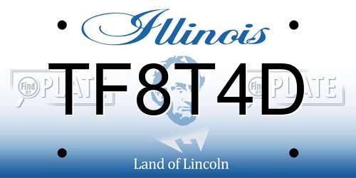 TF8T4D Illinois License Plate