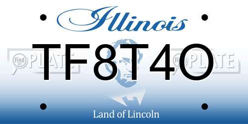 TF8T4O Illinois License Plate