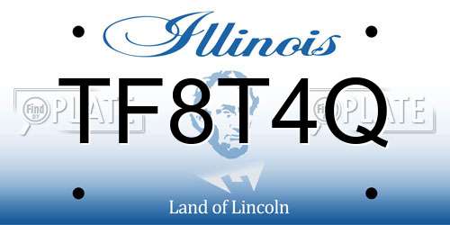 TF8T4Q Illinois License Plate