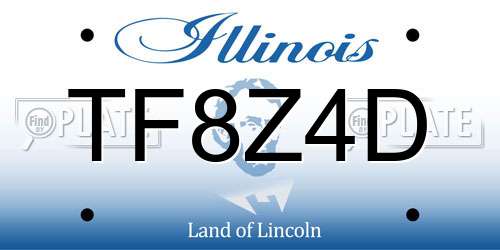 TF8Z4D Illinois License Plate