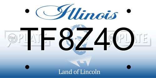 TF8Z4O Illinois License Plate