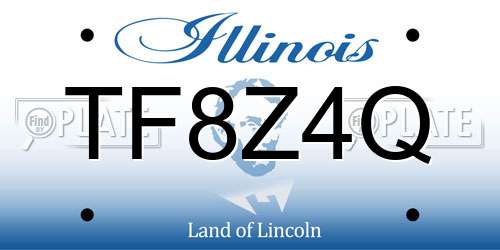TF8Z4Q Illinois License Plate