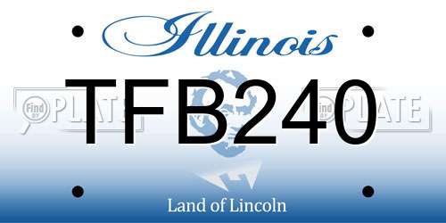 TFB240 Illinois License Plate