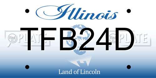TFB24D Illinois License Plate