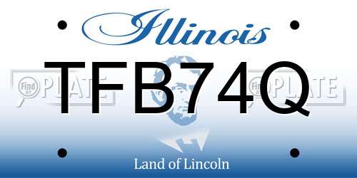 TFB74Q Illinois License Plate