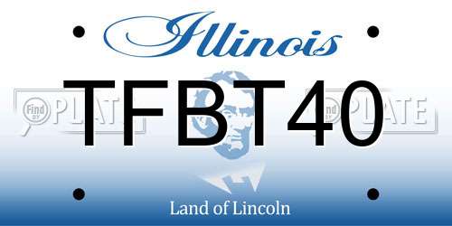 TFBT40 Illinois License Plate