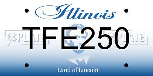 TFE250 Illinois License Plate