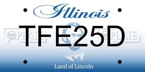 TFE25D Illinois License Plate