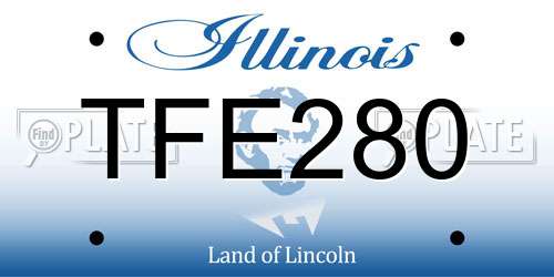 TFE280 Illinois License Plate