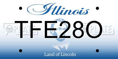 TFE28O Illinois License Plate