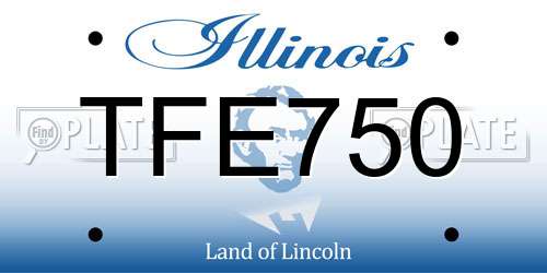 TFE750 Illinois License Plate