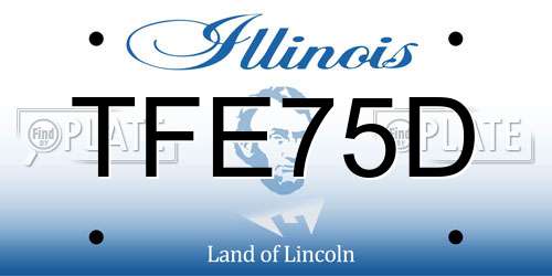 TFE75D Illinois License Plate