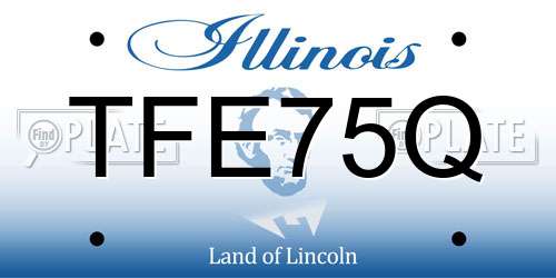 TFE75Q Illinois License Plate