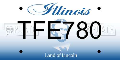 TFE780 Illinois License Plate