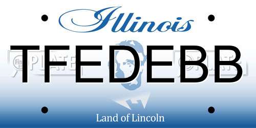 TFEDEBB Illinois License Plate