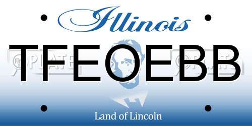 TFEOEBB Illinois License Plate