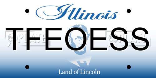 TFEOESS Illinois License Plate