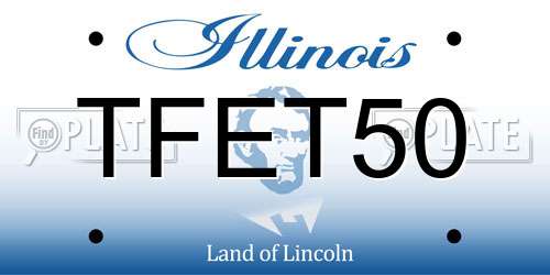 TFET50 Illinois License Plate