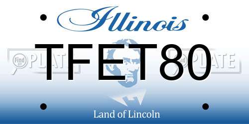TFET80 Illinois License Plate