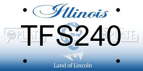 TFS240 Illinois License Plate