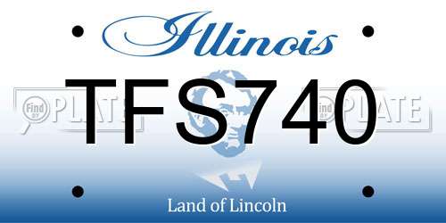 TFS740 Illinois License Plate