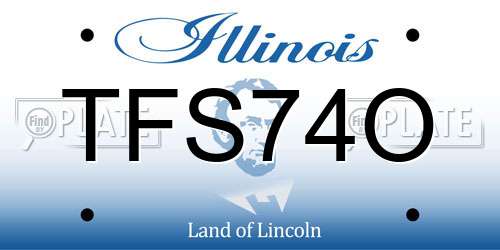 TFS74O Illinois License Plate
