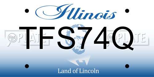 TFS74Q Illinois License Plate