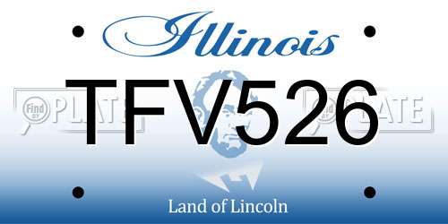 TFV526 Illinois License Plate