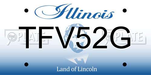 TFV52G Illinois License Plate