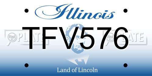 TFV576 Illinois License Plate