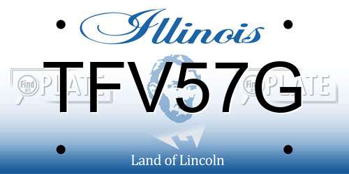 TFV57G Illinois License Plate