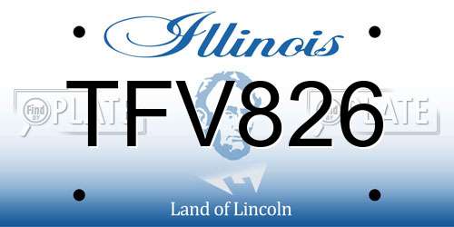 TFV826 Illinois License Plate
